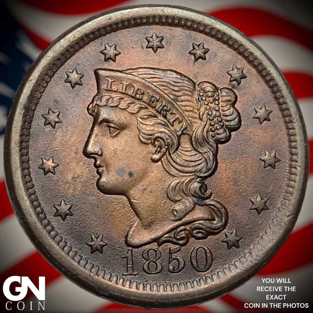 1850 Braided Hair Large Cent M0053