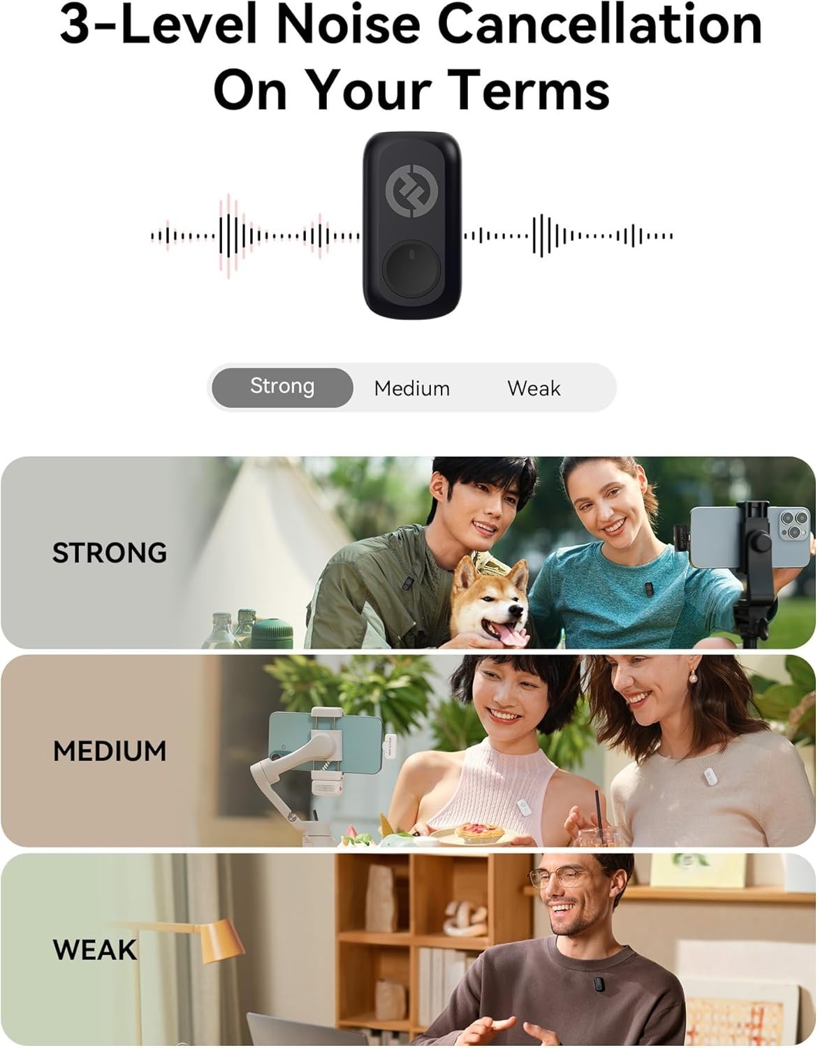 Hollyland Lark A1 Wireless Microphone for iPhone 15/16 & Android, USB-C Receiver