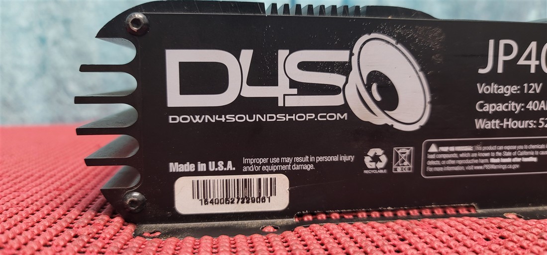 D4S DOWN FOR SOUND JP40 CAPACITOR 12V LITHIUM CAR AUDIO BATTERY FREE SHIPPING