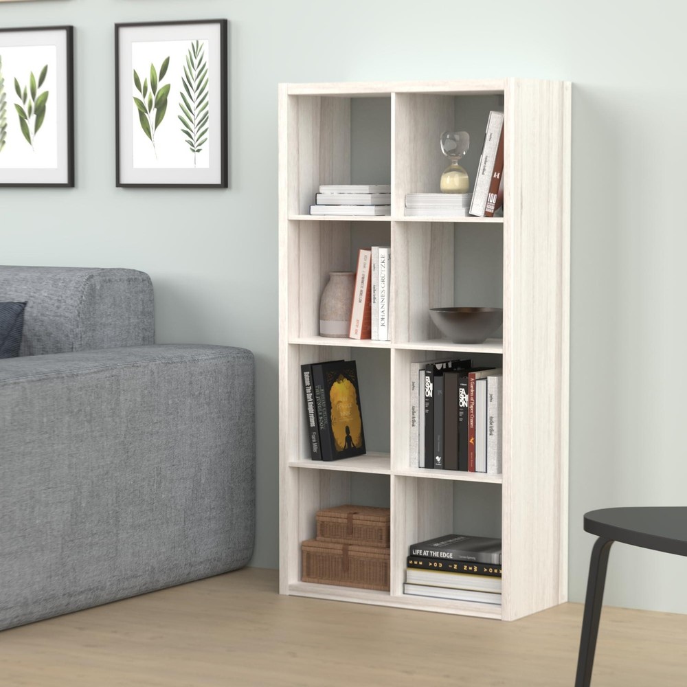 ClosetMaid Decorative Open Back 8-Cube Storage Organizer, Bleached Walnut