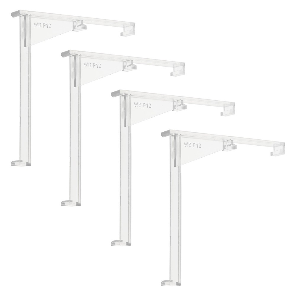 4pcs 3.5in Vertical Clear Valance Clips Hidden Retainer Installation Bracket