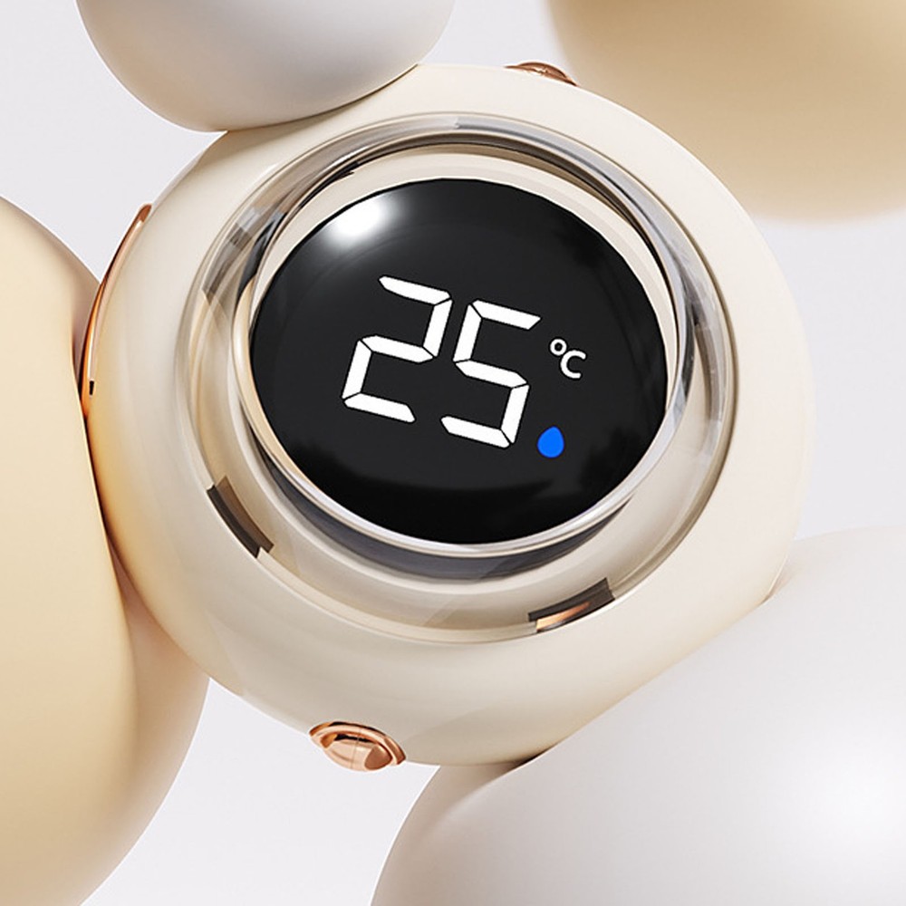 LED Bath Thermometer Cute Spacecraft Shape Temperature Alerts For Bathing Fun