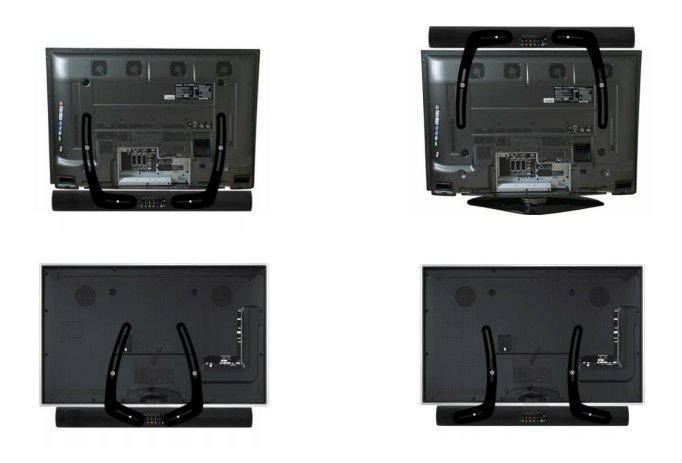 Universal Steel Sound bar Soundbar Speaker Bracket Mount Above Below TV