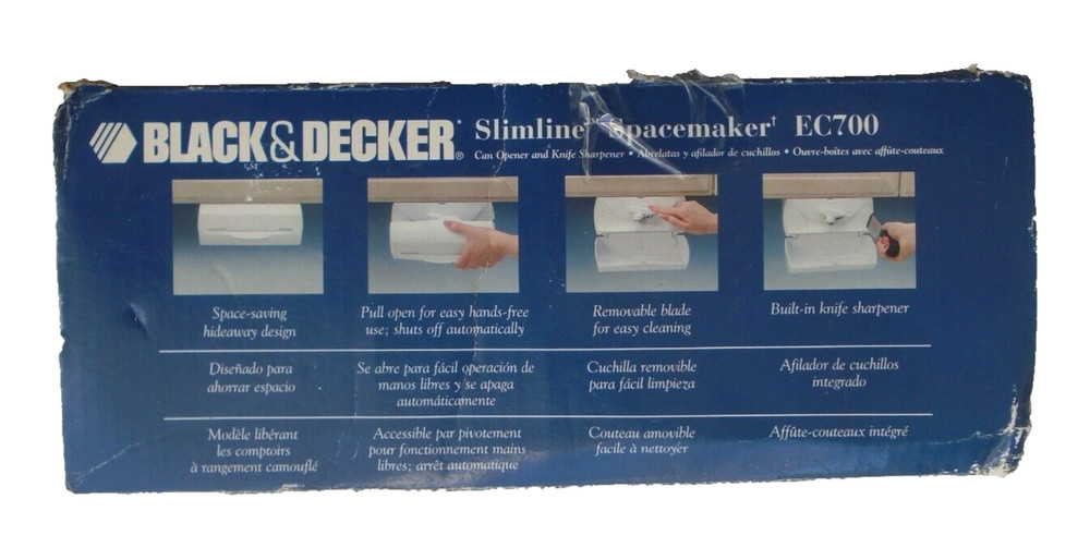 Black & Decker Slimline Spacemaker Can Opener & Sharpener EC700 No Hardware