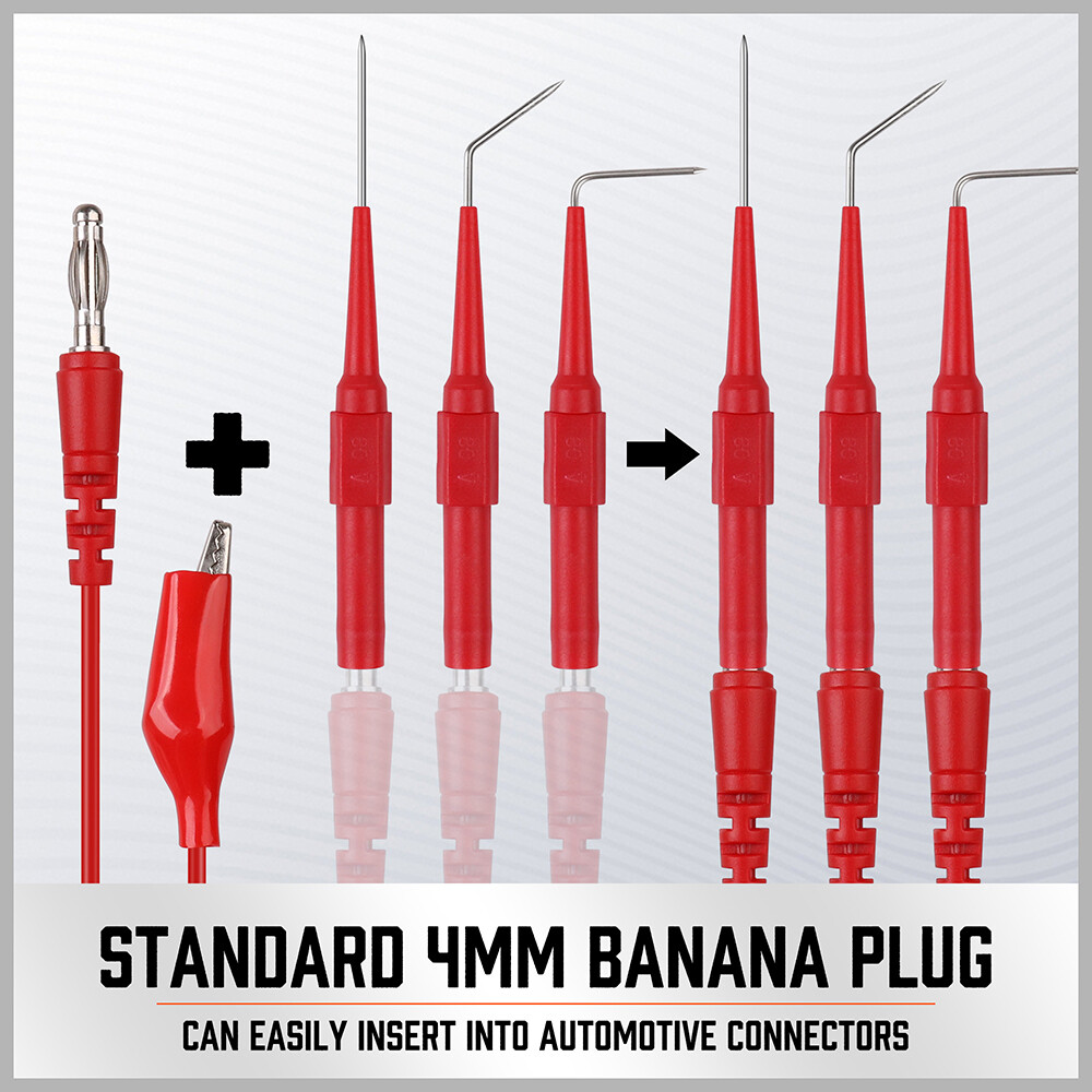 22Pcs Back Probe Kit Multimeter Test Leads Tool Identified Probe For Automotive