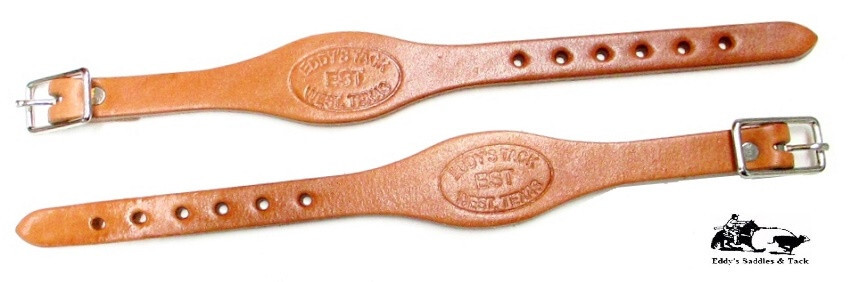 Premium Stamped Stirrup Hobbles Light Oiled Russet Leather Eddys Tack