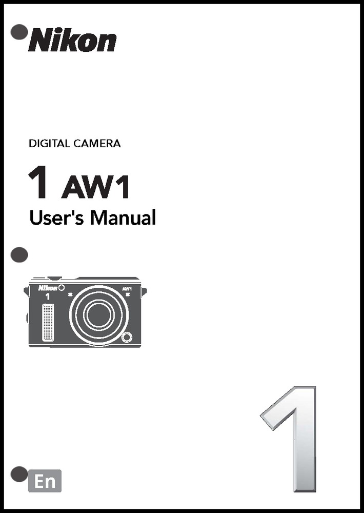 Nikon 1 AW1  Digital Camera User Guide Instruction  Manual