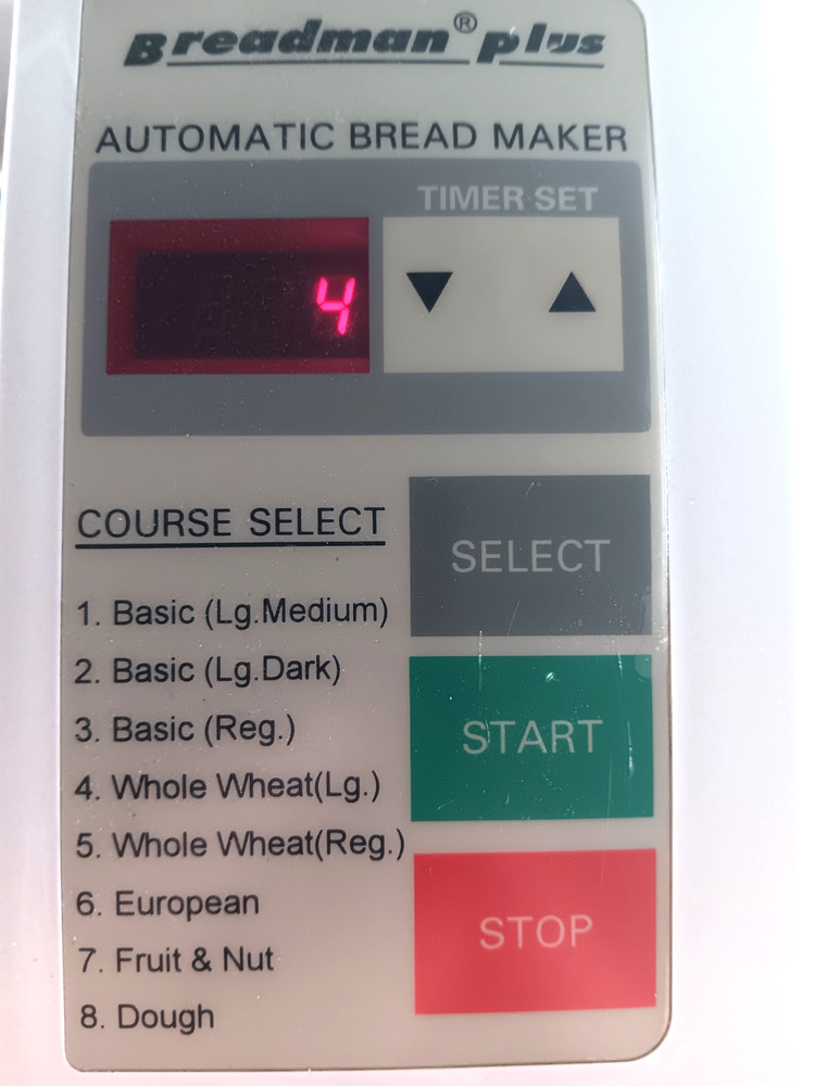 Breadman Plus TR-600 Bread Maker Machine Programmable Timer