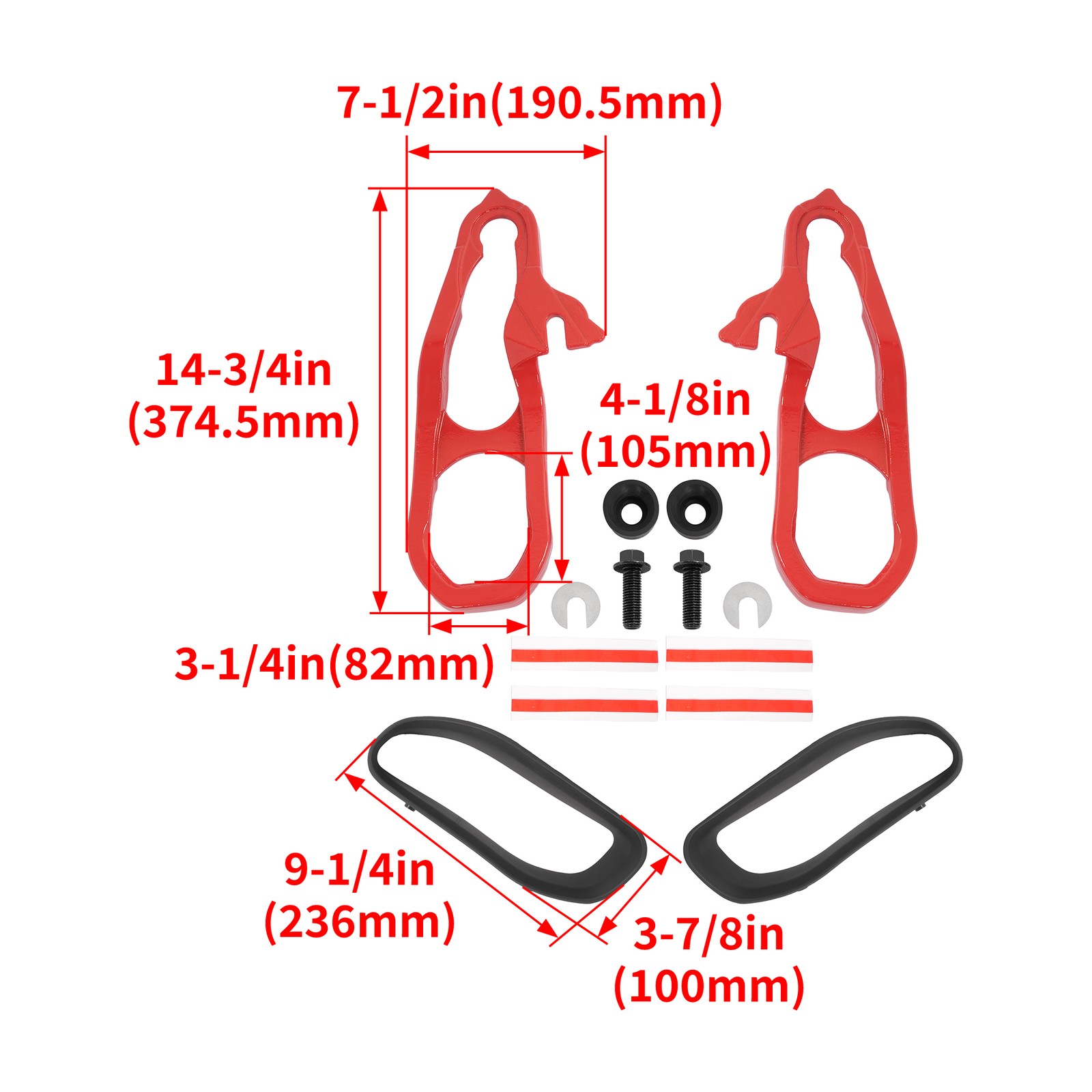 Pair Front Heavy Duty Tow Hook For Ram 1500 DT 2019-2024 #68265144AA 68272945AA
