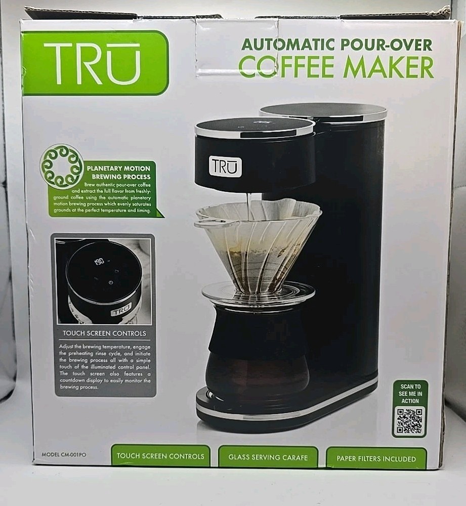 BRAND NEW TRU Automatic Pour Over Coffee Maker with Digital Controls