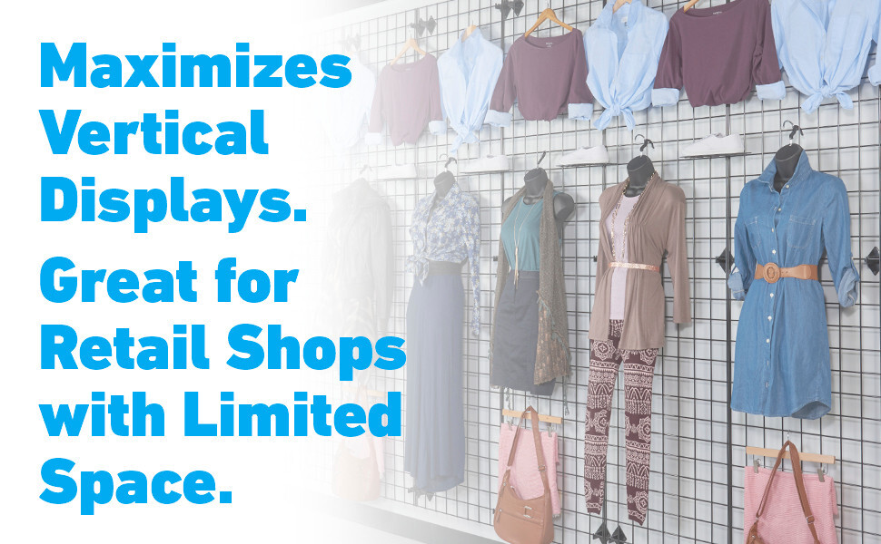 Wire Grid Panel 2' x 4' Black Retail Display Craft Gridwall Double Wire Sides