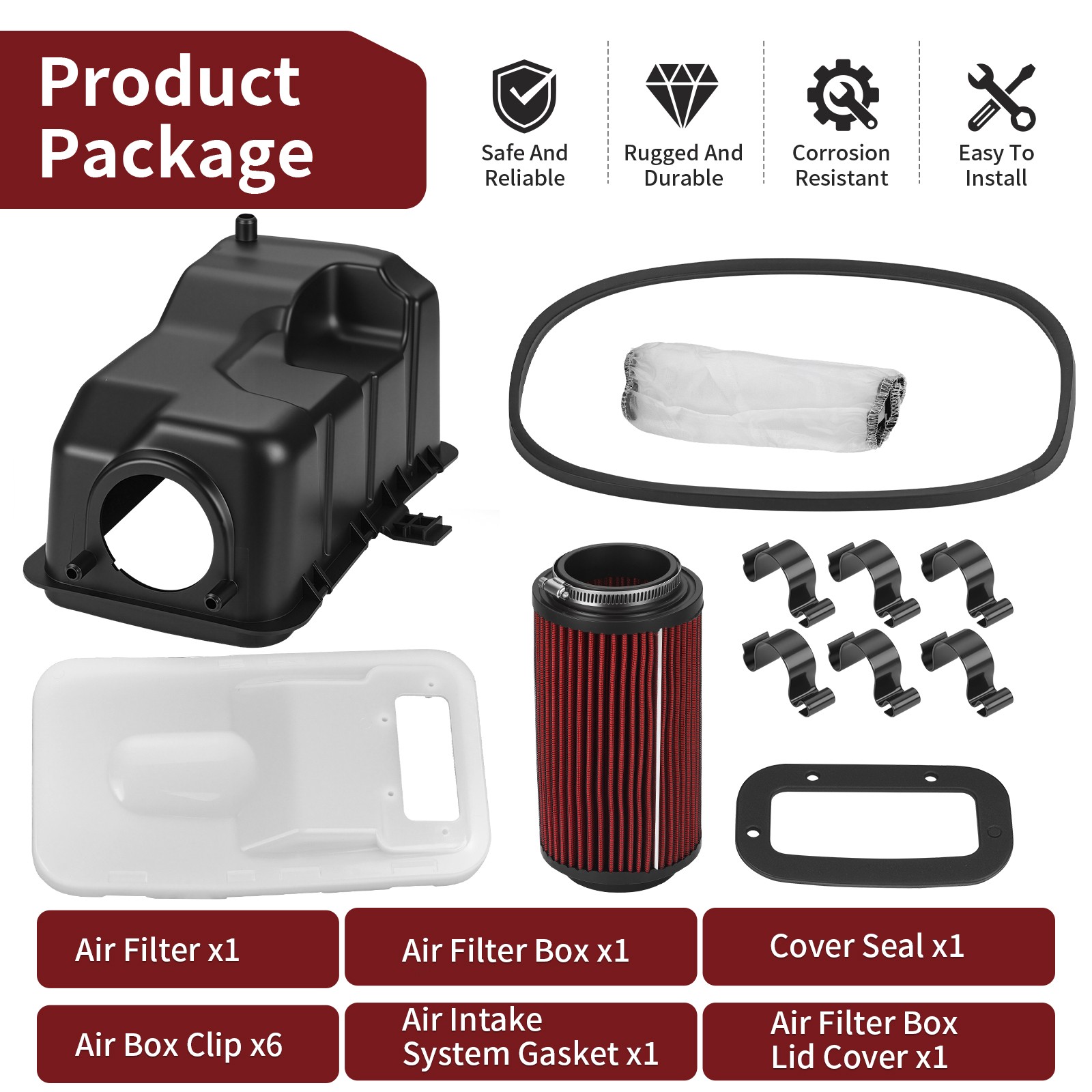 5433387 5432868 Air Filter Box Lid Kit for Polaris Sportsman 500 6x6 2000-2008