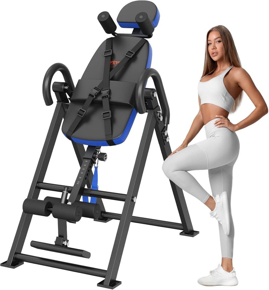 VEVOR Inversion Table, 300Lbs Capacity Heavy Duty Inversion Table, Decompression