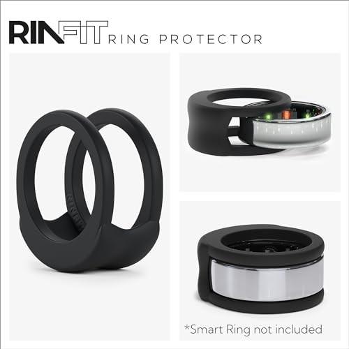 Smart Ring Protector - Silicone Ring Enhancer for Active Size 9 Pack E - Black