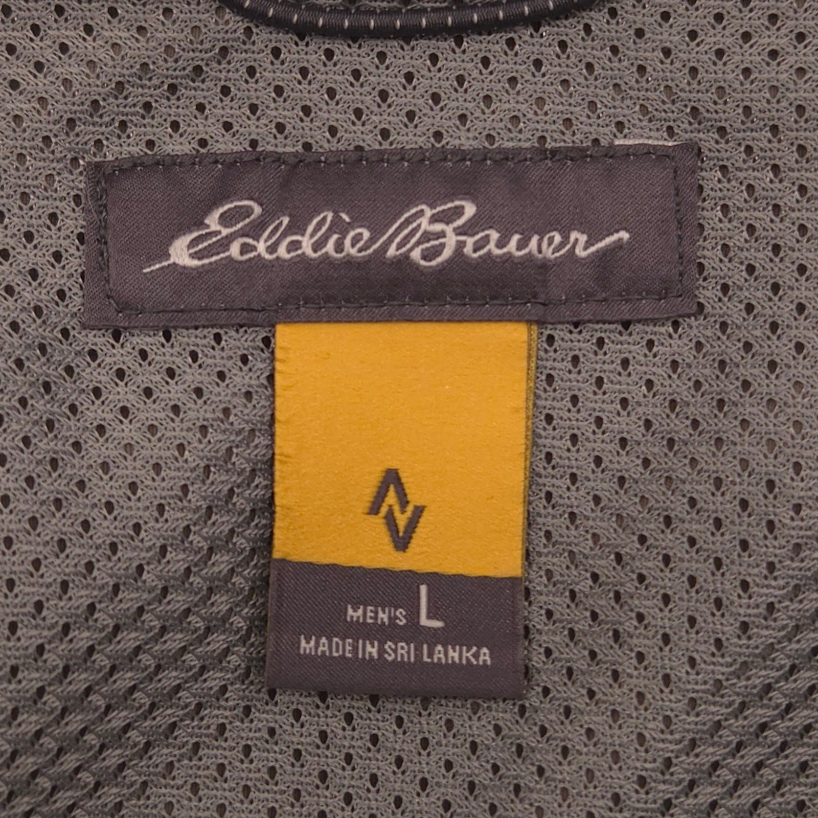 Eddie Bauer Travex Long Sleeve Button Up Vented Shirt Olive Green Mens Large