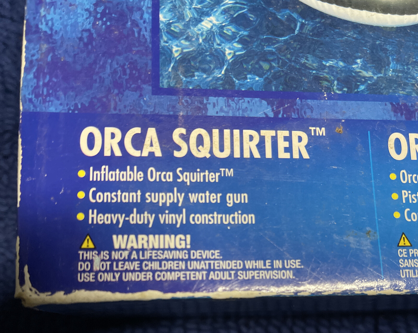 SWIMLINE Water Sports Inflatable Blowup Orca Squirter Squirt Pool Toy NEW Ride