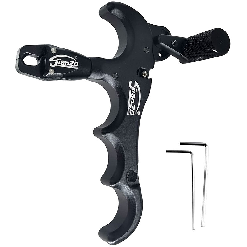 Compound Bow Release Aids Rotate 360° Thumb Trigger 4 Finger Release + D Loop