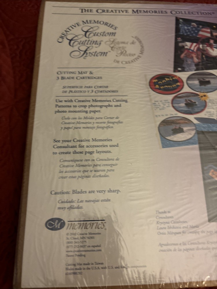 Creative Memories Custom Cutting System 3 Blade Cartridges & Mat + Oval Patterns