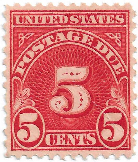 STAMP US SCOTT J83 "Numeral 5" 5 CENT 1931 3rd GEN MH