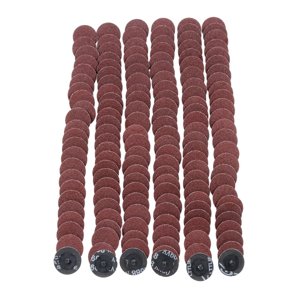150 Pack 2" Roll Lock Die Grinder Sanding Discs 60 Grit Medium Torque Sand Discs