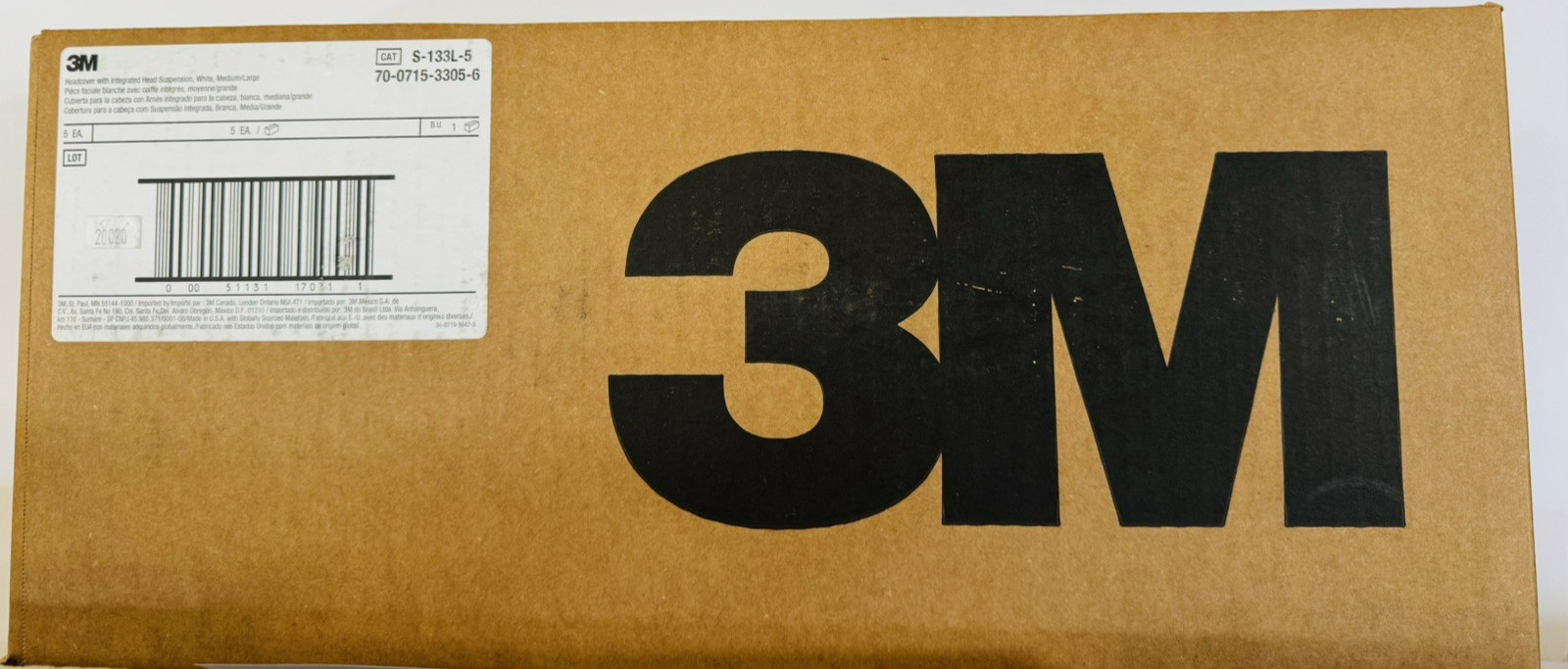 3M S-133L-5 Versaflo Headcover with Integrated Head Suspension, Medium/5