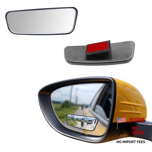 2PCS Rectangle Blind Spot Mirror for Car, Adjustable Wide Angle 059/Framed