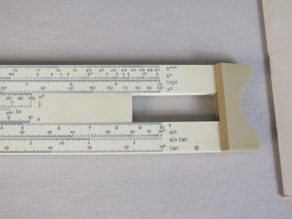 Vintage Thornton Mathmatical Slide Rule With Case & Instructions