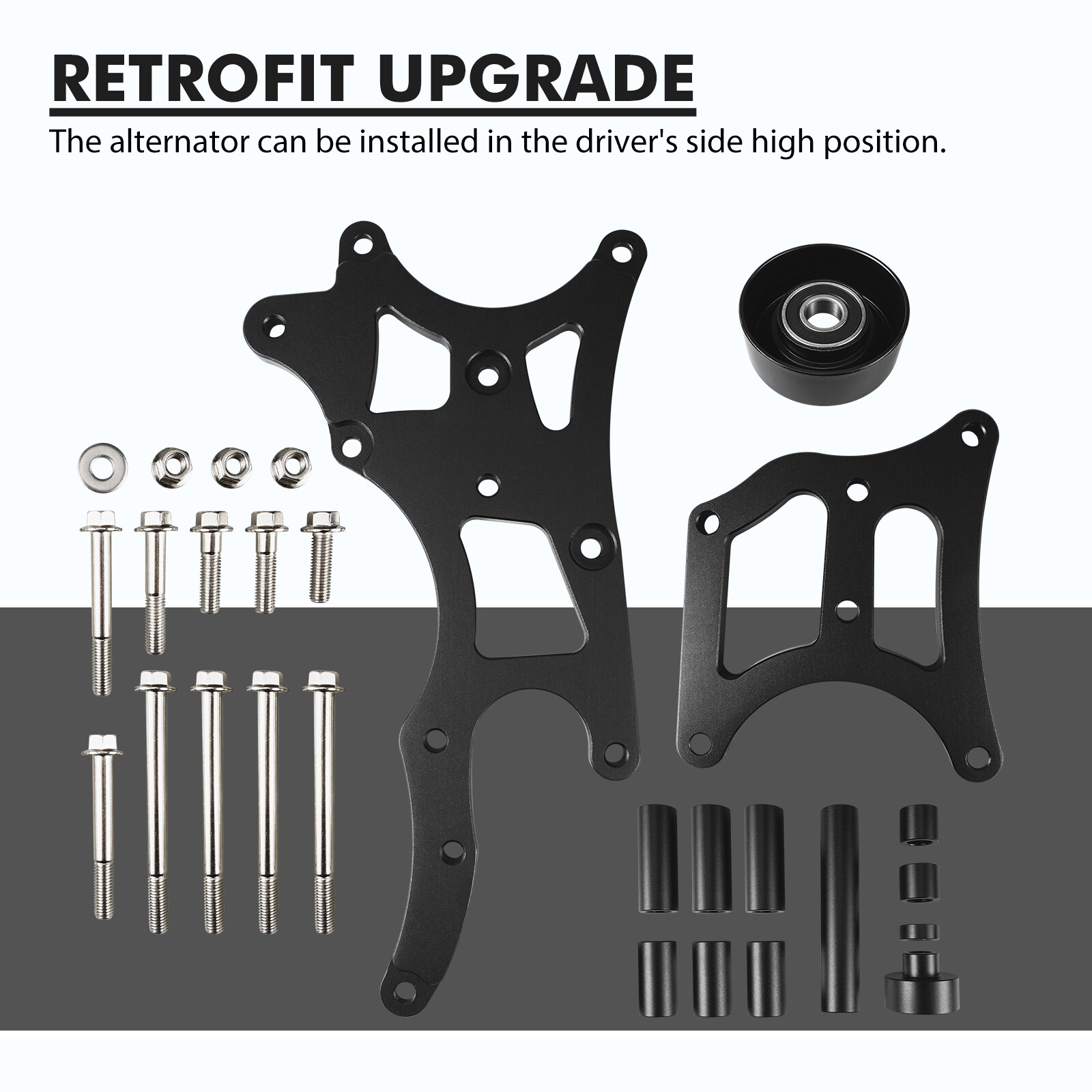 Billet LS Truck Factory Location Alternator Power Steering Bracket For LQ4 LQ9