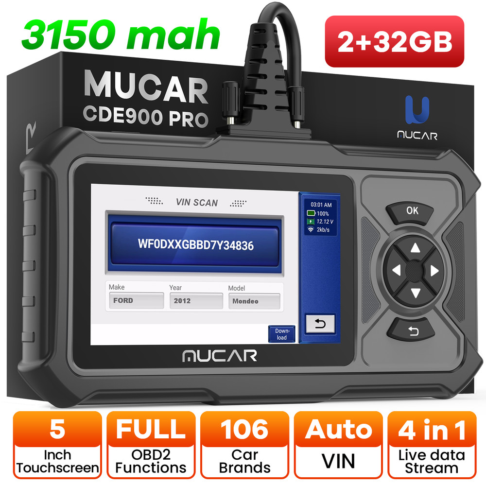 MUCAR CDE900 PRO OBD2 Diagnostic Tool Engine/Four/Full System Diagnose Scanner