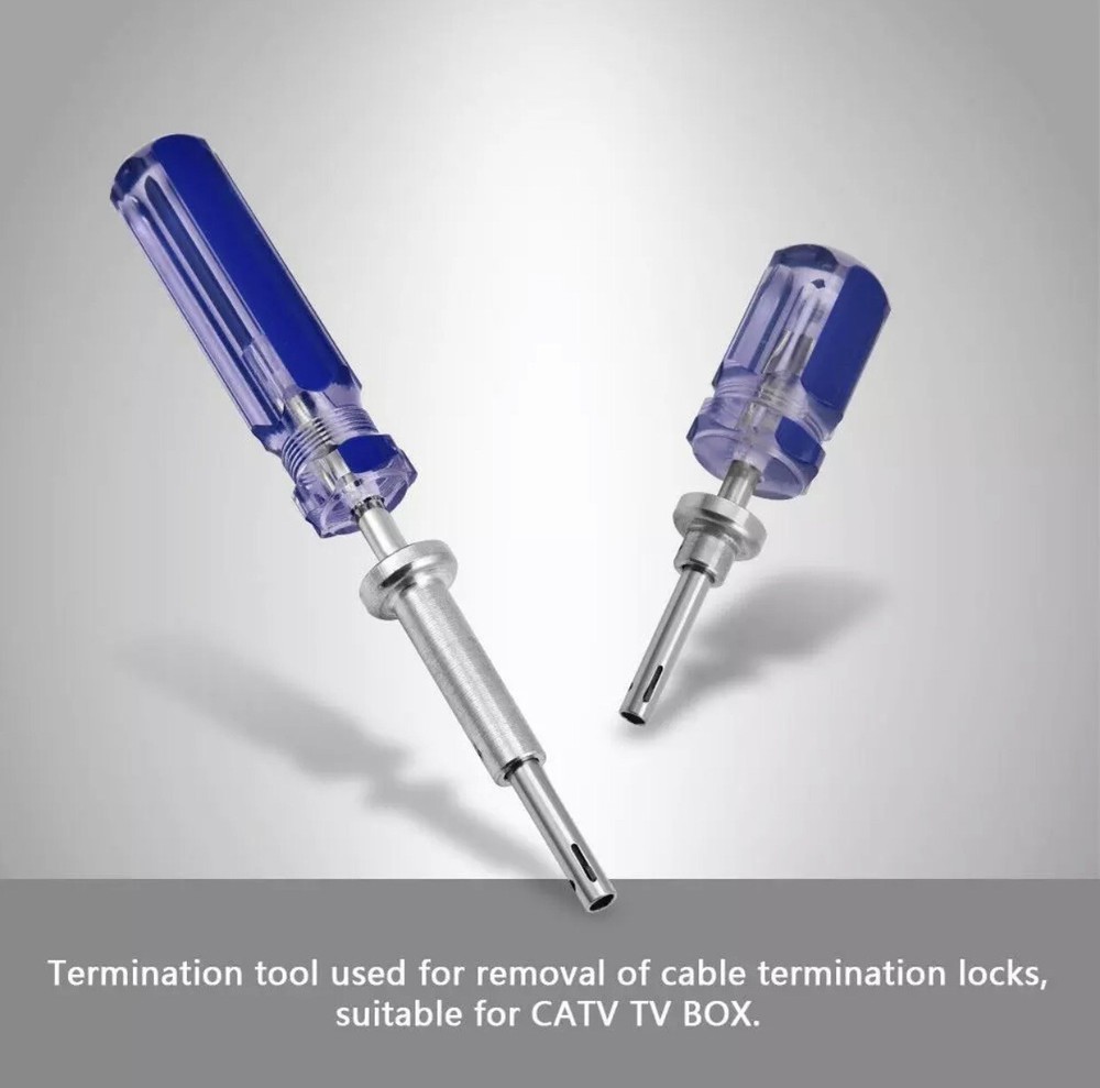7" TERMINATOR TOOL Cable Technician Installer UNLOCK BOX Television TAP TV TOOLS