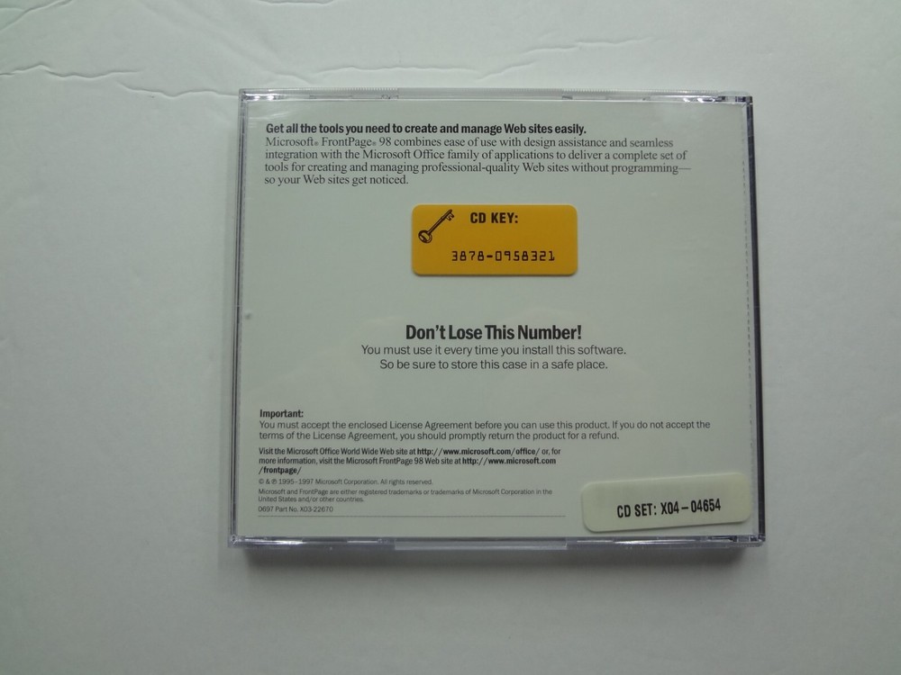 Microsoft Front Page 98 - Web Site Creation And Management Tool