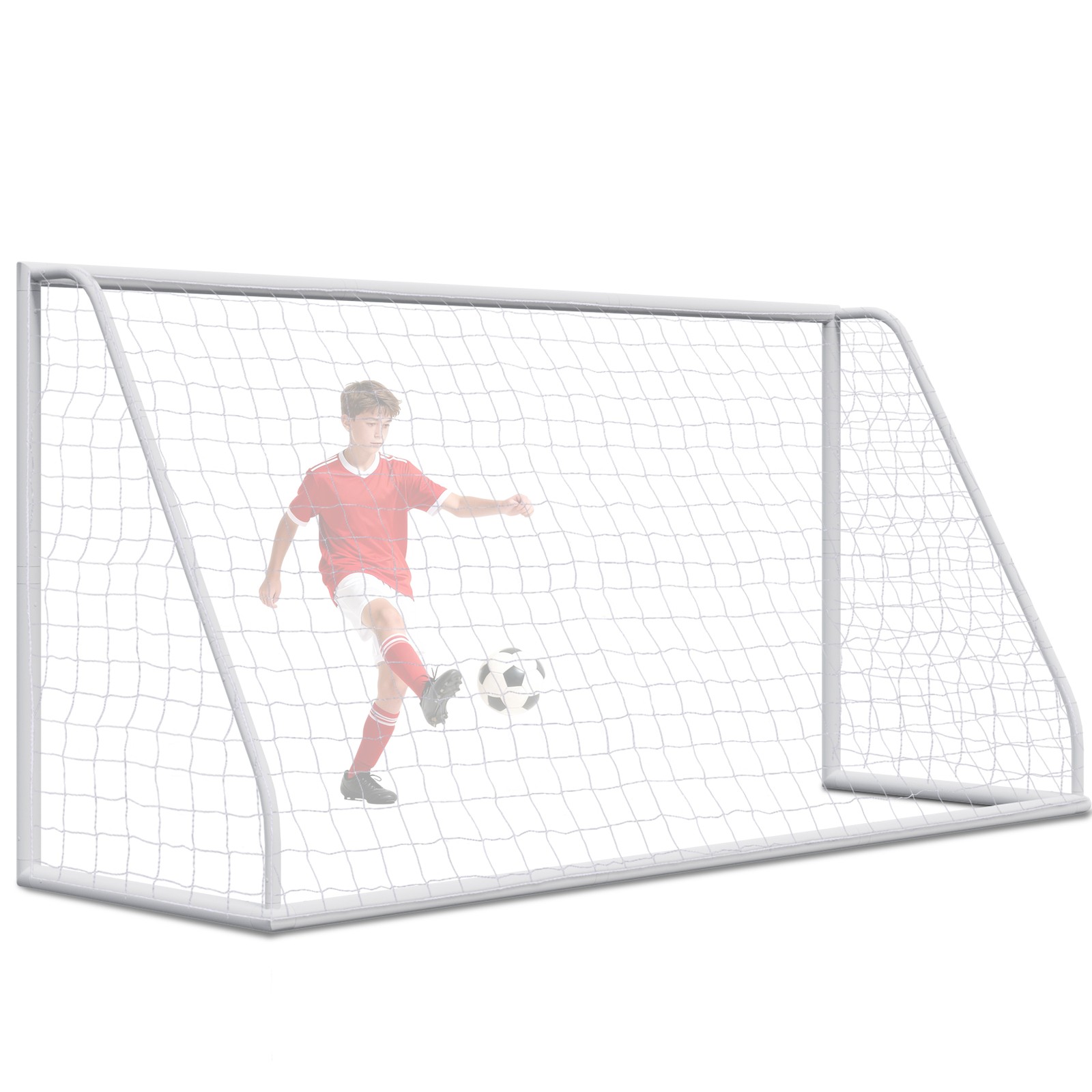 Portable Soccer Goal 12'x6' PVC Frame Soccer Net for Backyard Football Training