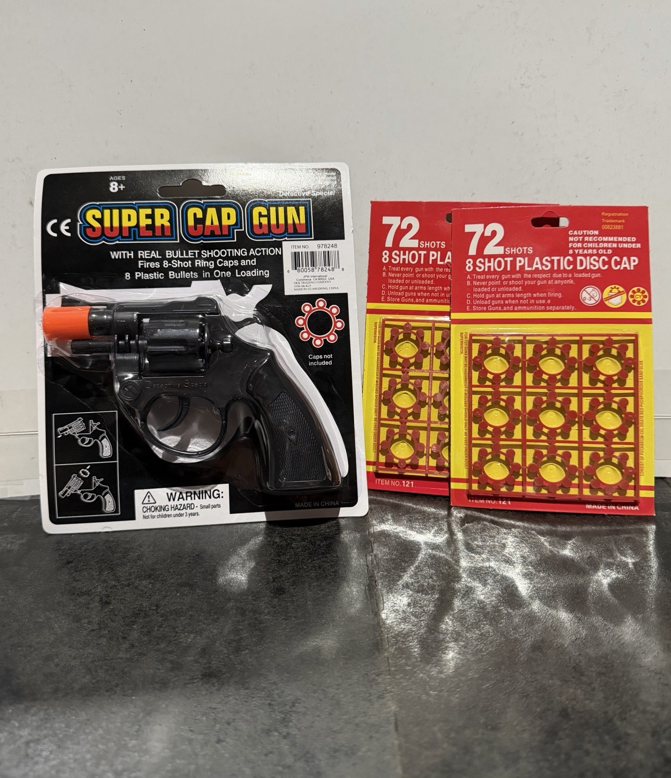 Super Cap Gun Toy Detective Special Revolver 8 Shot Comes With 2 Cap Packages 🔥