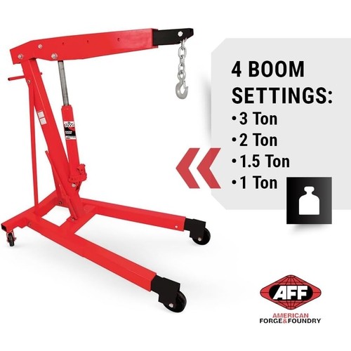 American Forge & Foundry 3584 Engine Crane, Heavy Duty, 3 Ton Capacity