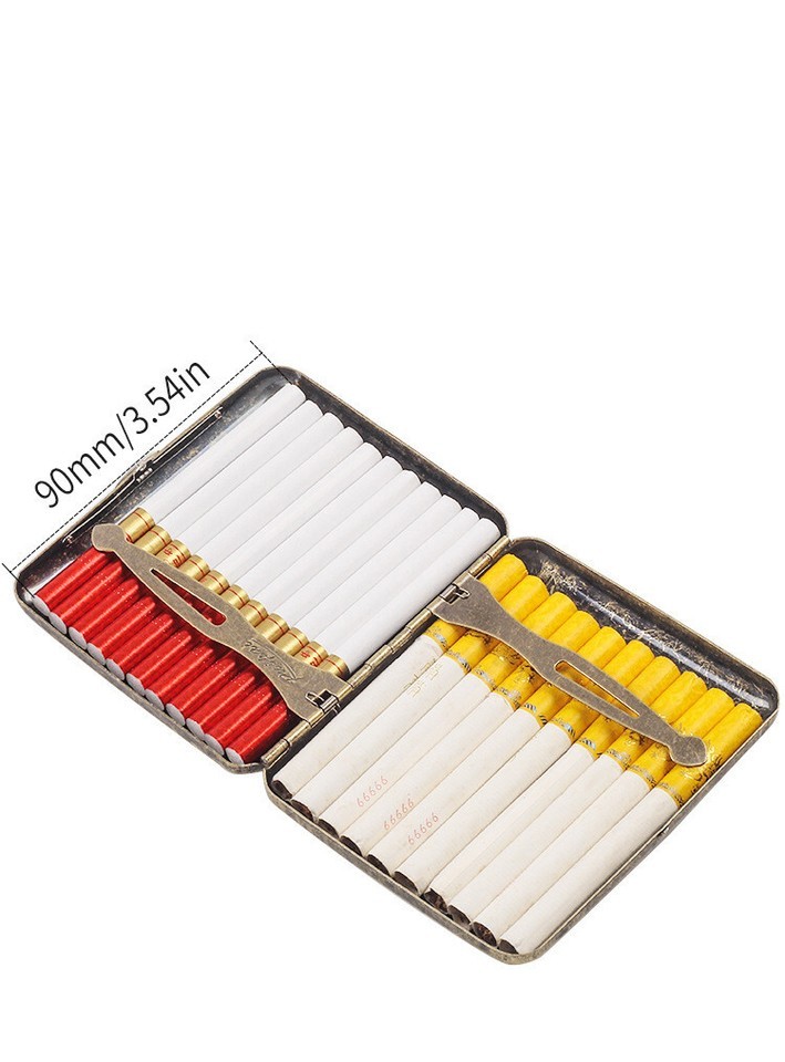 Vintage Classic Portable Copper Double Sided Cigarette Case