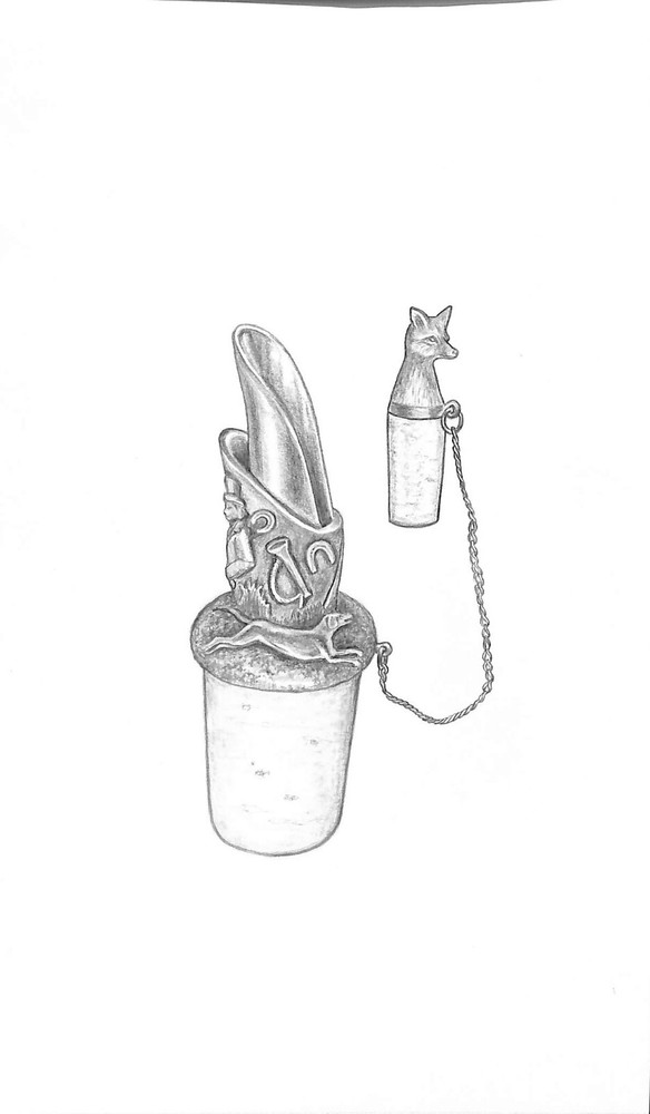 Fox Wine Stopper Fall 2003 Graphite Drawing
