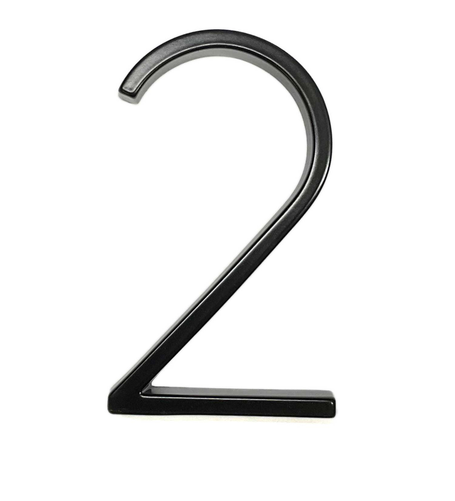 5-Inch Black Metal House Address Numbers, Modern Floating Screw-On