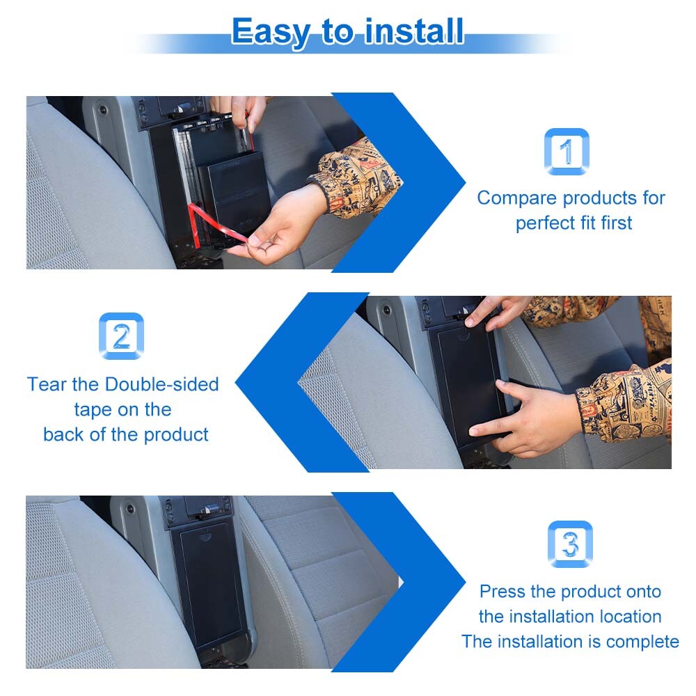 For Jeep Wrangler JK 2007-10 Hidden Console Armrest Box Storage Secret Organizer