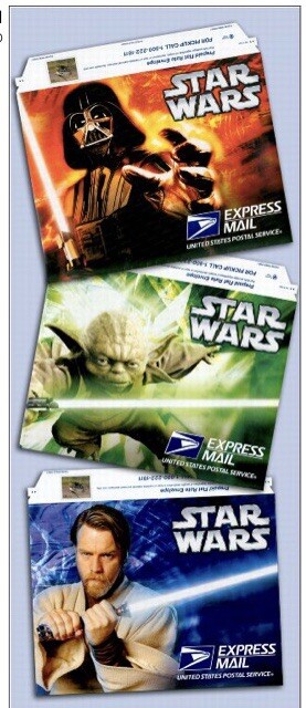 Rare Star Wars Prepaid Express Mail Envelopes