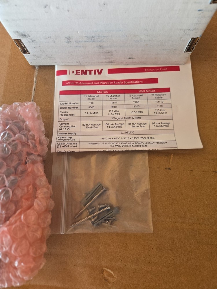 Identiv 8020ABP0000 uTrust TS Reader Wall Mount Base_LFonly Black New