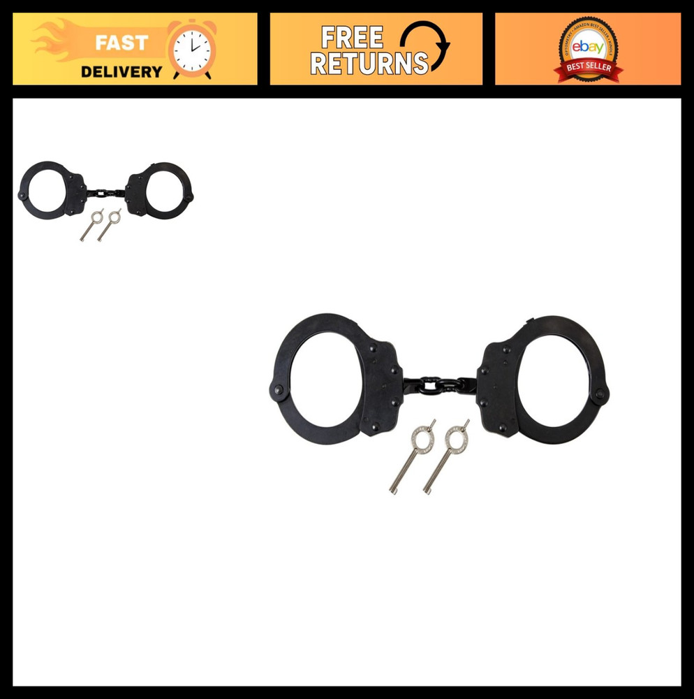 Heavy-Duty Chain Link Handcuffs - Adjustable, Durable Security Restraints