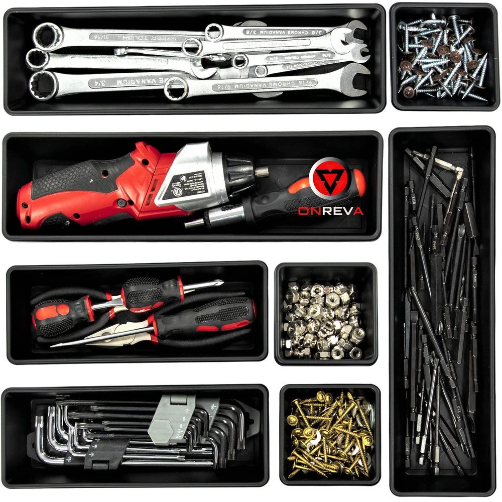 Tool Box Organizer Tray Divider Set, Extra Large Toolbox Trays, Tool Box Orga...