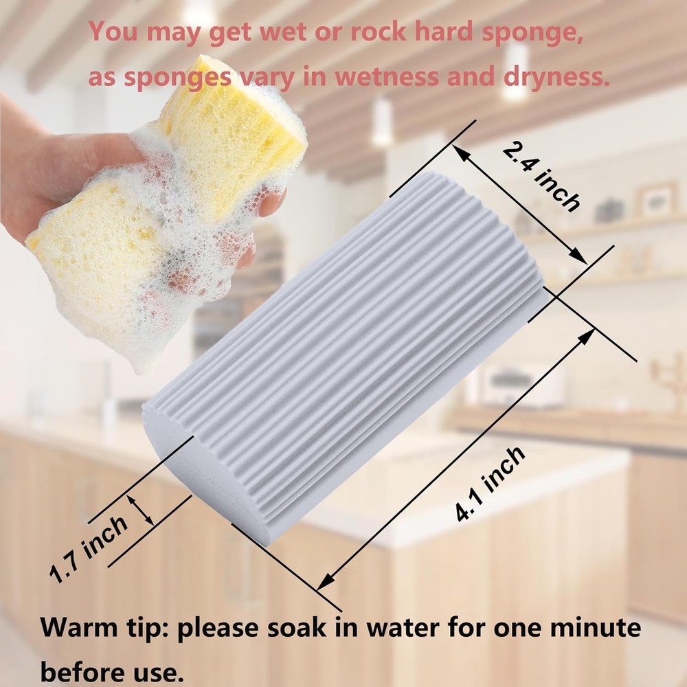 6 Pack Damp Clean Duster Sponge Dusting Sponge Duster Housekeeping Reusable
