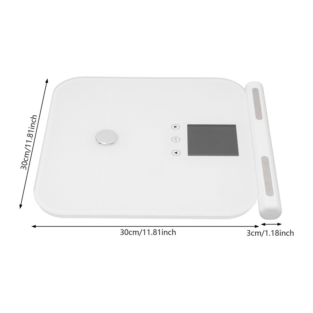 Multifunctional Intelligent Electronic Scale White 8 Eletrode Body Fat Scale