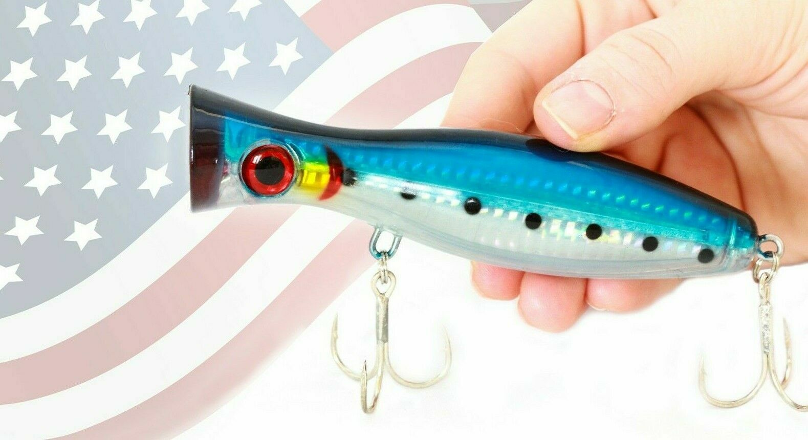 UFISH Popper Fishing Bass Lure Saltwater Top Water Lures Large Pike Musky 5 Inch