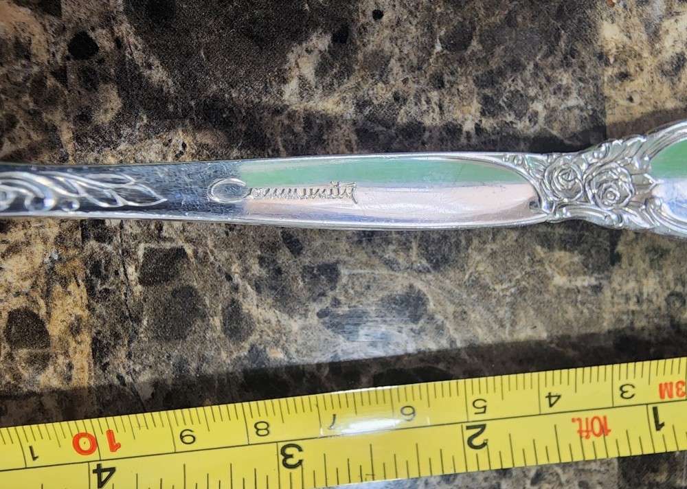 ✅️ MID CENTURY c1953 BALLAD PATTERN SILVERPLATED CREAM & SAUCE LADLE 🤍 🤎