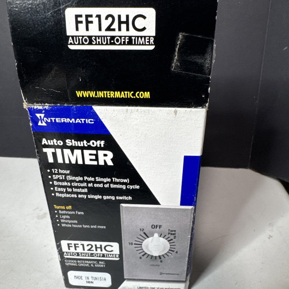 Intermatic FF12HC Auto Shut-Off Timer FNFP
