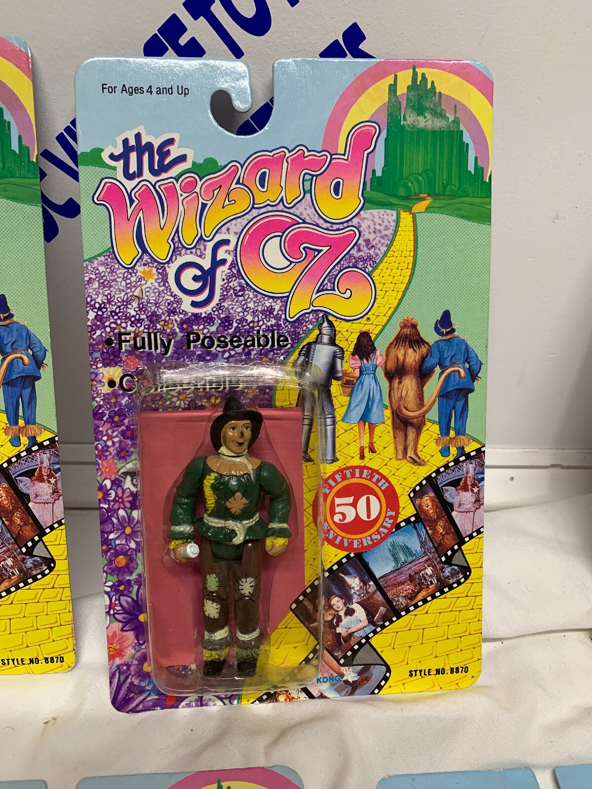 Wizard Of Oz Wind Up Walkers & Poseable Figure Lot Cowardly Lion 1988 - Sealed