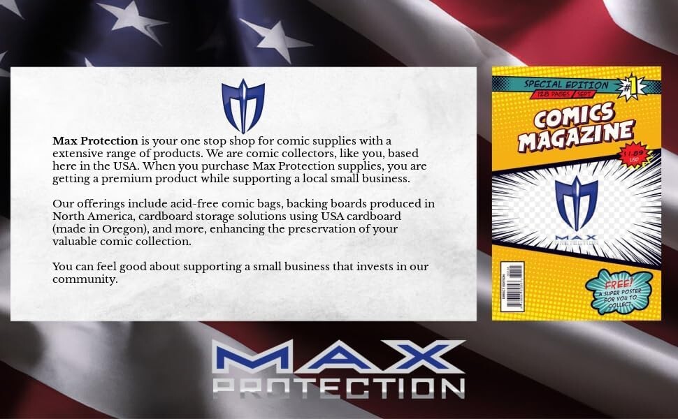 Comic Book Storage Box - 5 Count Long Comic Book Boxes with White Corrugated ...