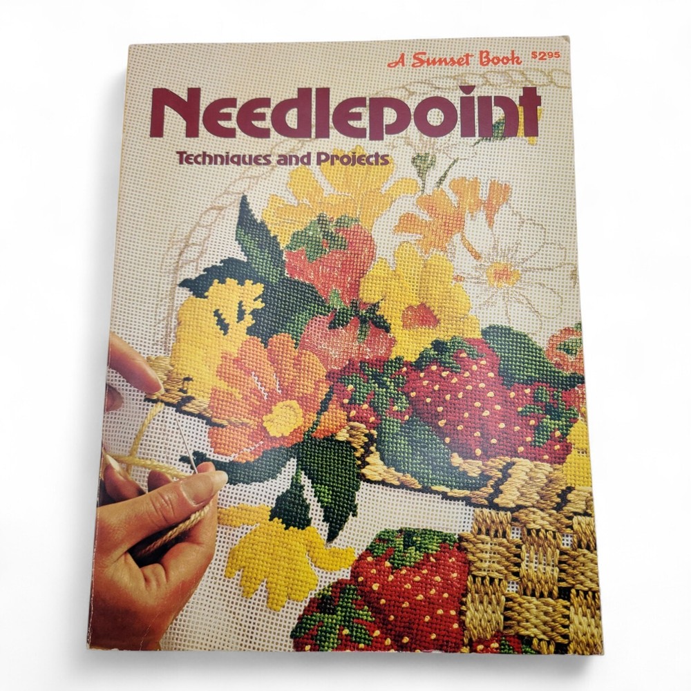 Vtg 1978 Sunset Book Needlepoint Techniques & Projects Illustrated 2nd Printing